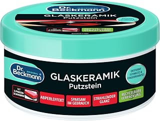 Dr. Beckmann Glaskeramik-Putzstein mit Spezialschwamm | 250 g | Mit Spezialschwamm | Reinigt & po…