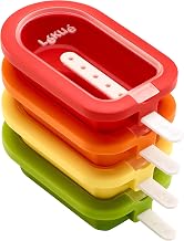 Lékué Mini-Eisformen, 10,5 cm, 4 Stück, verschiedenfarbig, Silikon