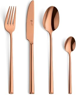 Paul Wirths VIVENDI Besteck-Set 24-tlg., 18/10 Edelstahl, Kupfer PVD | Rostfrei und spülmaschine…