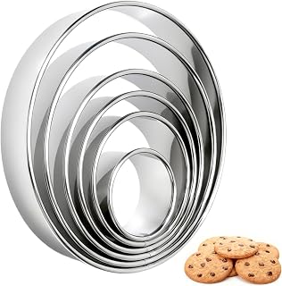 Ausstecher Rund Edelstahl 6 Stück Set – Plätzchen Ausstecher Rund Rostfrei, Verschiedene Grö…