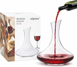 alpina Dekanter – Dekanter Rotwein – Weinkaraffe dickes Glas – Decanter Wein 1,78 Liter – W…