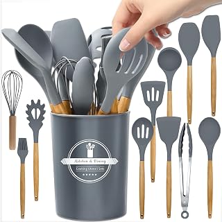 KRUMAD Silikon Küchenutensilien, Küchenhelfer, Kochbesteck, Küchenwerkzeug | Set 11-teilig, mi…