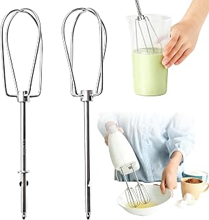 2 Stück Vier-Drahtstäbe Edelstahl Rührbesen, Mixer Ersatzteile für Stabmixer, Ersatzquirl Rü…