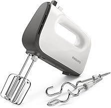 Philips Handmixer 5000 Serie, Weiß, 450 W | 5 Geschwindigkeiten plus Turbo, inkl. Knethaken (HR3…