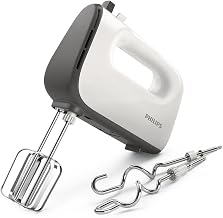 Philips Handmixer 5000 Serie, Weiß, 450 W | 5 Geschwindigkeiten plus Turbo, inkl. Knethaken (HR3…