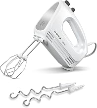 Bosch Handrührgerät, 2 Rührbesen, 2 Knethaken, Edelstahl, spülmaschinenfest, 4 Stufen, Turbos…