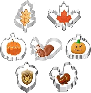 7-teiliges Set Herbst Plätzchenausstecher, Thanksgiving Ausstechformen aus Edelstahl für Kekse …