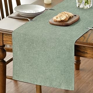 Artoid Mode Salbei Grün Frühling Tischläufer 40×180 cm | Saisonal Sommer Abwaschbar Küche Ess…