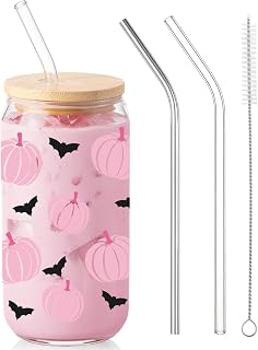 Halloween Tasse, Trinkbecher Mit Deckel Und Strohhalm, Kürbis | Halloween Tasse, 16oz Trinkglas …