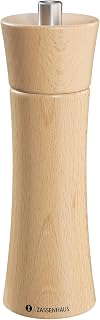 Zassenhaus Salzmühle natur 18 cm | Gewürzmühle aus Buchenholz, stufenlos einstellbar von pulve…