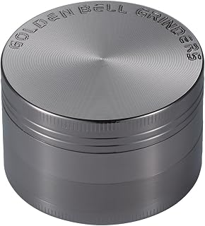 LIHAO Grinder Gewürzmühle Kräutermühle Crusher 4-teilig (Nickel-Schwarz) | Grinder Set 5 cm m…