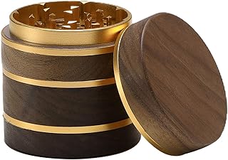 DCOU Premium große Holz Gewürzmühle Pollen Sammler 2,5 Zoll | 4 Teile Grinder mit magnetischen…