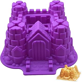 Silikon-Backformen, 3D-Schloss-Kuchenform, antihaftbeschichtet, Silikon-Kuchenform für Kuchen, G…