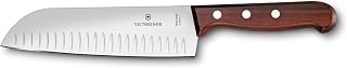 Victorinox Wood Santokumesser, Japanisches Kochmesser, 17 cm, Kullenschliff | Profi Küchenmesser…