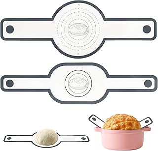 Brot Backen Zubehör, 2 Stück Sauerteig Zubehör, Silikon Backmatte | Geeignet für Brotbacktopf…