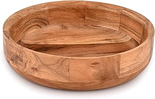 Kaizen Casa Runde Servierschale aus Holz für Obst, Dessertplatte, Tablett, Küche, Esszimmer, Ob…