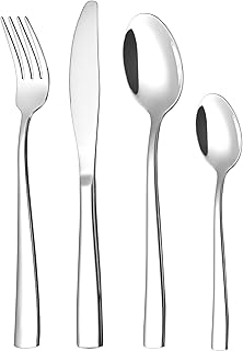 OTTO KONING Leipzig Besteck Set 32-teilig Edelstahl Silber 8 Personen | Silberfarbener Edelstahl,…