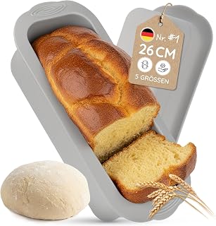 Backefix Brotbackform Silikon 26 cm – Große Backform Kastenform 2100ml für Brot und Kuchen mi…