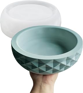 Wehous Silikonformen in Diamantform, große Schale, geometrischer runder Behälter, Gießform fü…