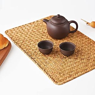 6er Set, Rechteckige Tischsets aus Natürliche Seegras, 43 x 30 cm, Rattan Gewebte Platzsets für…