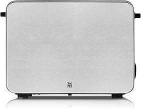 WMF Stelio Toaster 2 Scheiben Edelstahl, Doppelschlitz Toaster mit Brötchenaufsatz, Bagel-Funkti…