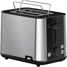 Braun PurShine Toaster HT1510 BK – Doppelschlitz-Toaster, 8 Röstgrade, Aufwärm- & Auftaufunkt…