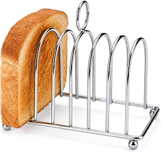 Toastständer für 6 Scheiben, Toasthalter Toastständer, Vintage Toastbrot-Halter mit Kugelfüß…